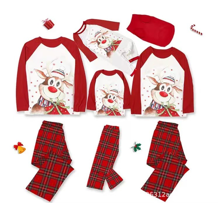 Parent-child clothing, family clothing, family of three, four,autumn clothing, Christmas set, pajamas, home clothes_voghion.com