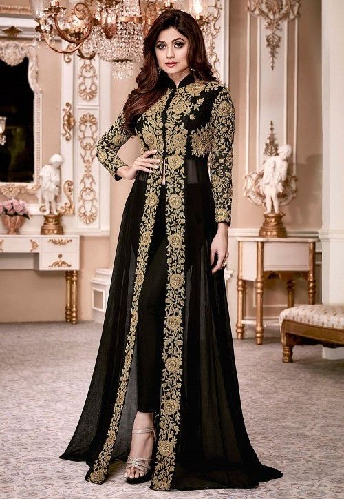 Ropa de mujer Vestido de gasa de encaje con cuello alto y manga larga estilo retro con retazos de encaje y falda larga a la cintura_voghion.com
