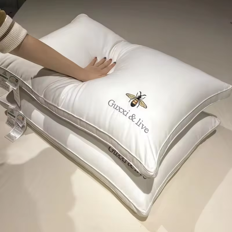 Cuscino da letto grande ed elastico, in tessuto confortevole e traspirante, con nucleo lavabile in lavatrice, cuscino da letto_voghion.com