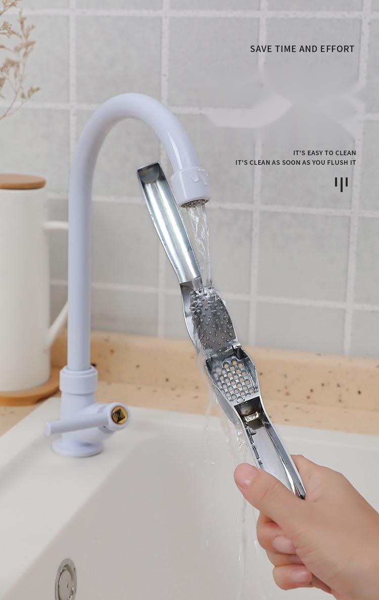 Yeni Paslanmaz Çelik Renkli Pres Büyük Manuel Sarımsak Ezme Seti Mutfak Aleti_voghion.com