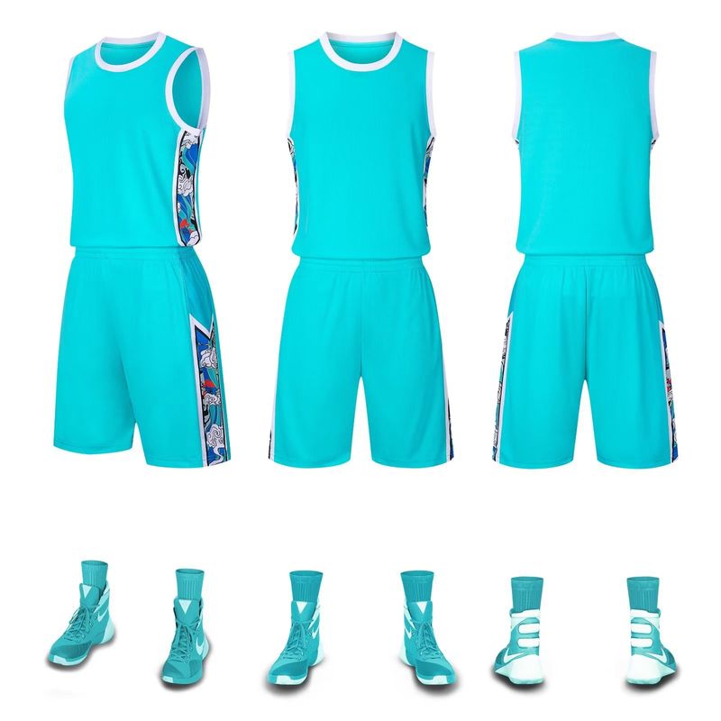 Set de baschet 2023 pentru bărbați, imprimat, sport de vară, cu uscare rapidă, pentru studenți, competiții, tricou, tabără de antrenament_voghion.com
