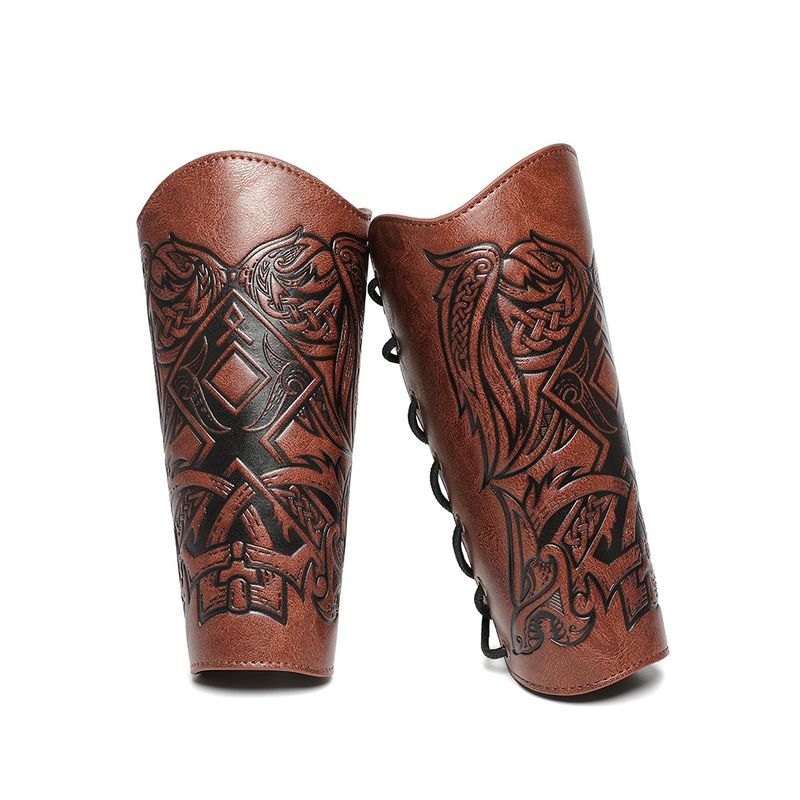 Pulseira Viking em relevo medieval renascentista para cosplay_voghion.com
