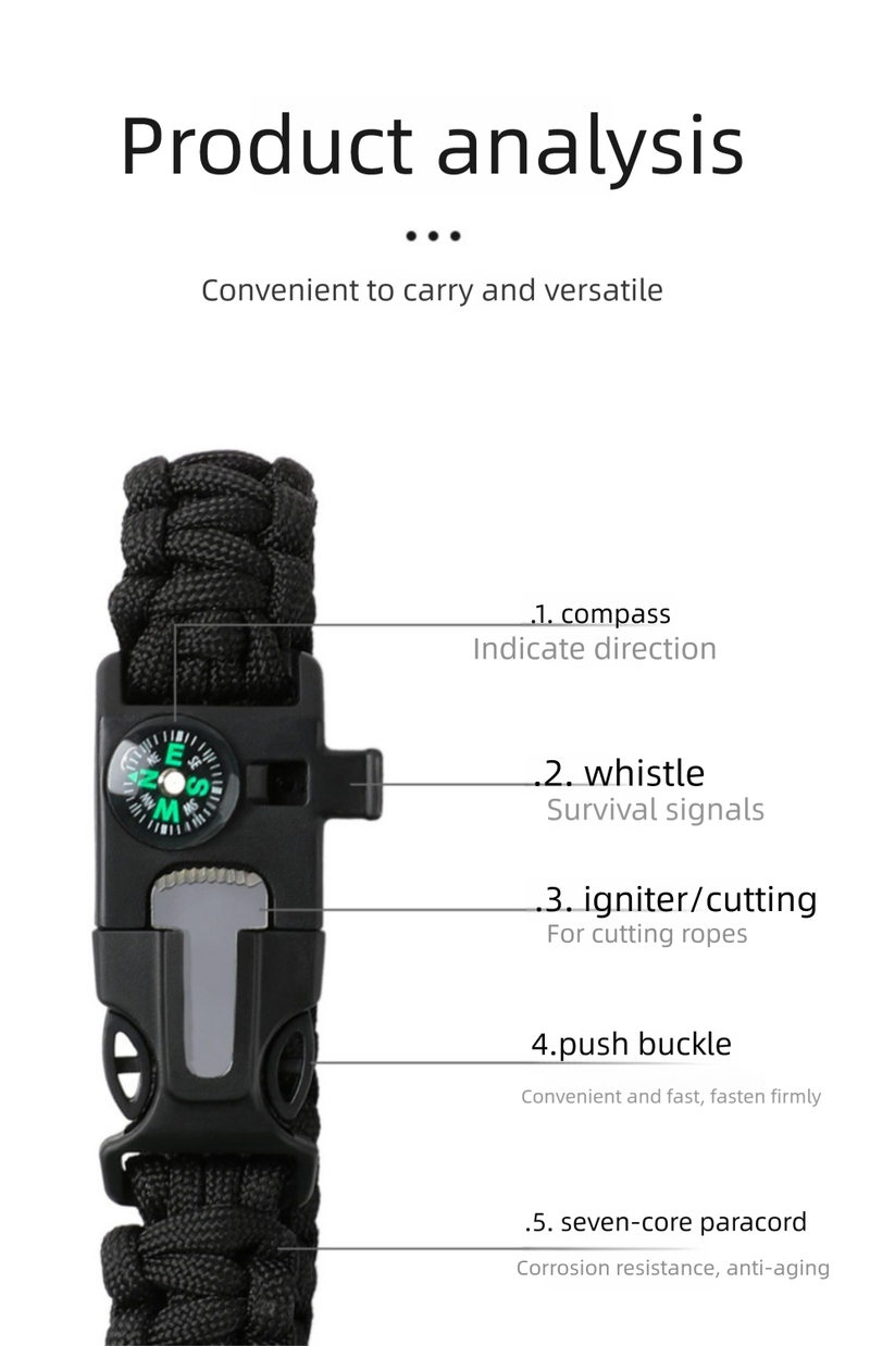 Wandern Outdoor Survival Mehrzweckarmband_voghion.com