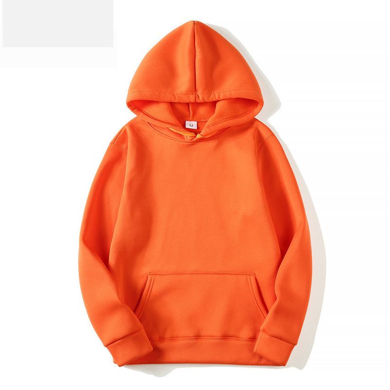 Moda Düz Renk Kapşonlu Erkek ve Kadın Polyester Peluş Günlük Spor Çift Sweatshirt_voghion.com
