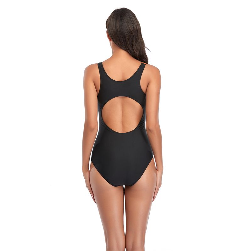 Maillots de bain de compétition européens et américains, maillot de bain une pièce triangle à rayures diagonales et tridimensionnelles pour femmes_voghion.com