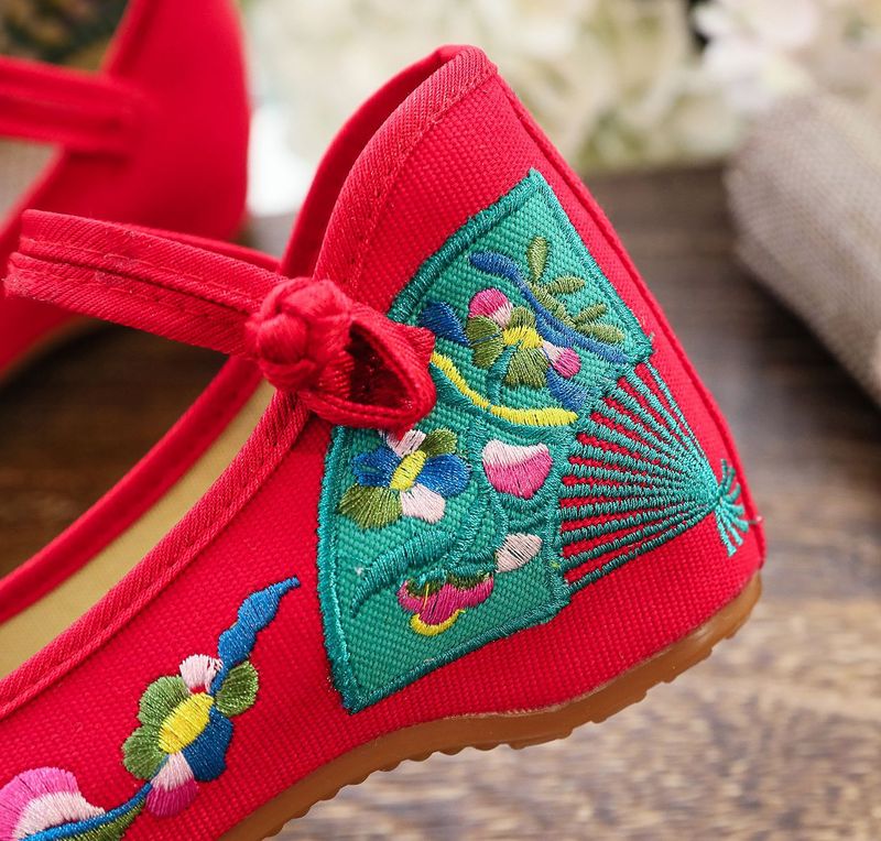 Embroidered Cloth Casual New Style, Slope Ethnic Women's Singles Shoes, Canvas Shoes_voghion.com
