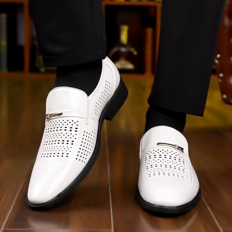 Herrenschuhe Bequeme Mode Mit Klassischen Marke 2024 Schnürschuhe Italienischer Stil Leder Für Hochzeit Business Büro Schuhe Männer Neu In_voghion.com