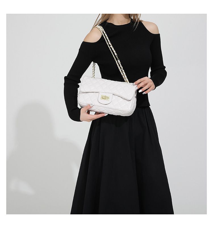 Lingge Embroidered Thread Handmade Chain 2024 New Fashion Large Capacity Texture Single Shoulder Women's Crossbody Small_voghion.com