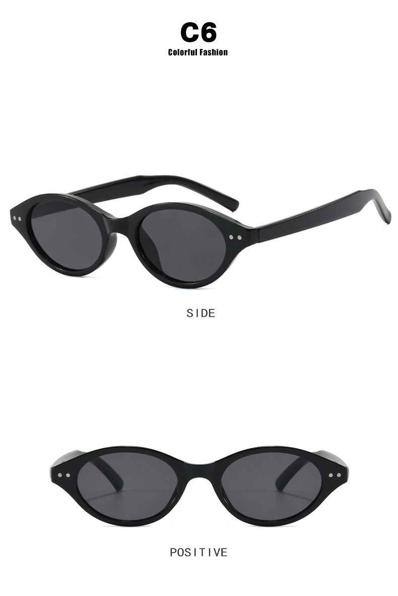 Retro Small Oval Sunglasses Women Brand Design Rivet Leopard Tortoise Shell Sun Glasses Outdoor Shades Female UV Oculos De Sol_voghion.com