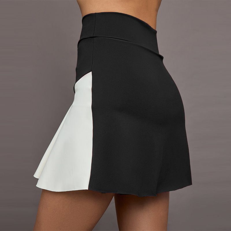 Ženska odjeća Ovratnik Sportski prsluk Šivanje Kontrastna boja Odjeća za jogu Ženska Anti Exposure Dance Fitness Wave tenis suknja_voghion.com