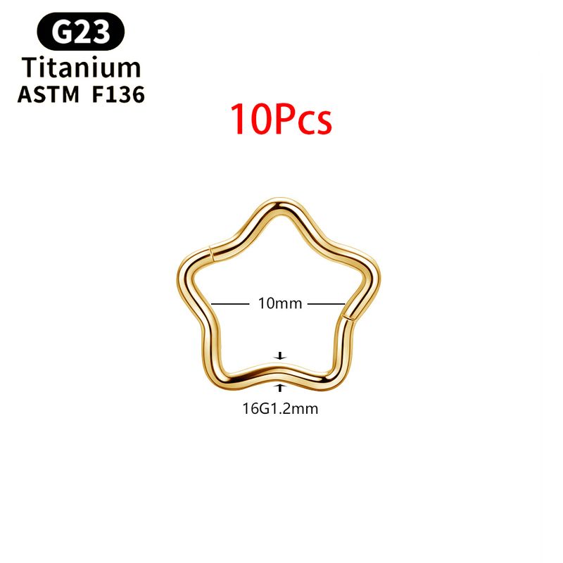 1/10PC Titanio Stella Daith Orecchino Conch Helix Septum Piercing Clicker Segmento Naso Anello Helix Rook Piercing Orecchio Gioielli da Donna_voghion.com