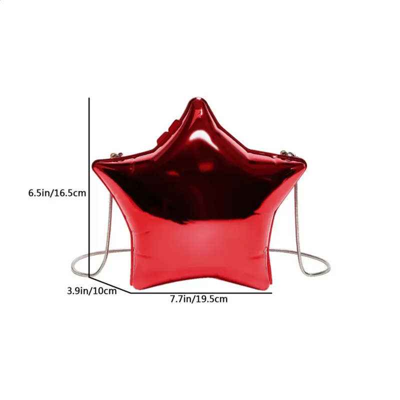 Borse a tracolla a forma di stella in acrilico creativo alla moda Er Borsa a tracolla da donna Y Pochette da sera per feste in argento 240824_voghion.com