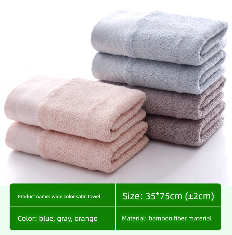 4 Towels For Washin And Bathin, Household Adult Bamboo Charcoal Fiber Face Towels, Soft, Thick, Absorbent,_voghion.com