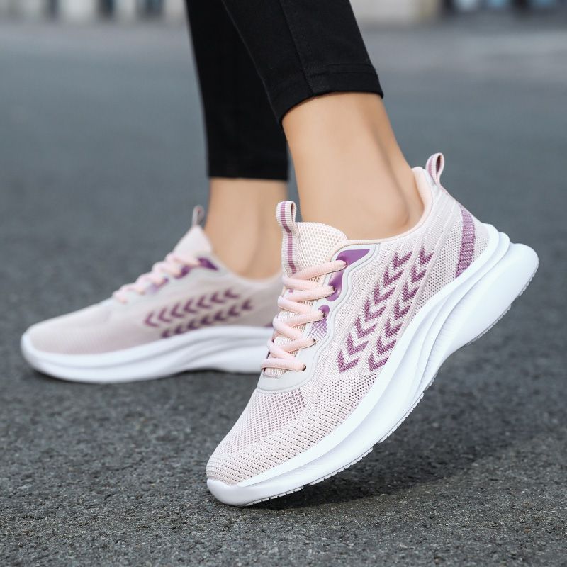Nuove scarpe sportive da donna estive da tennis in rete traspirante con suola spessa, scarpe da jogging casual resistenti all'usura per l'allenamento all'aperto_voghion.com