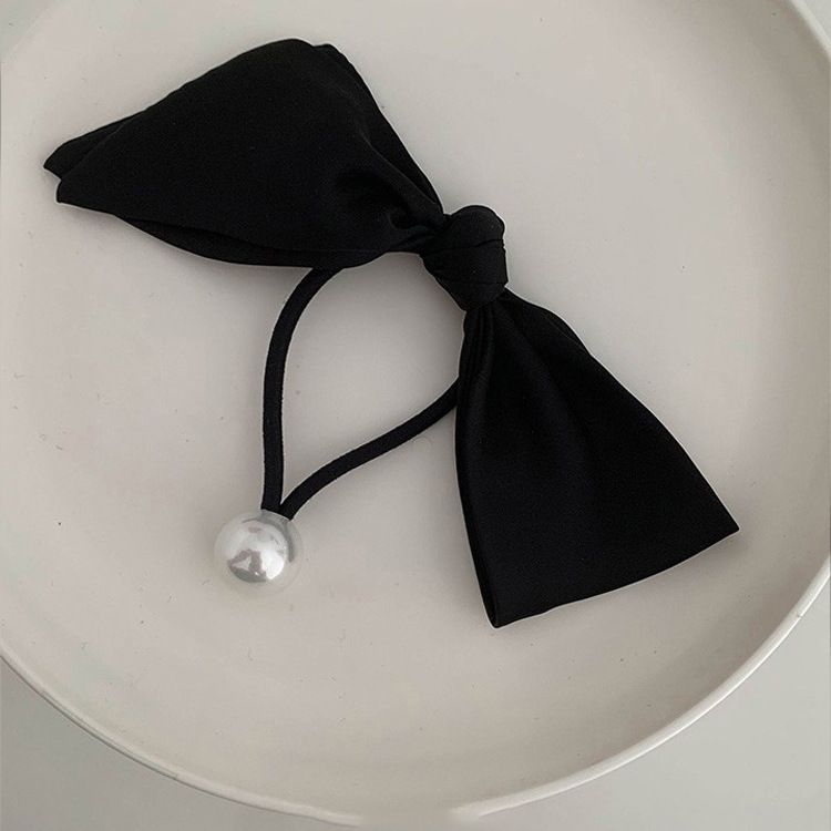 Faixa de cabelo casual diária ~ cocar elástico alto laço cabelo curto acessórios para cabelo para trás cabeça updo corda de cabelo arco da Coreia do Sul_voghion.com