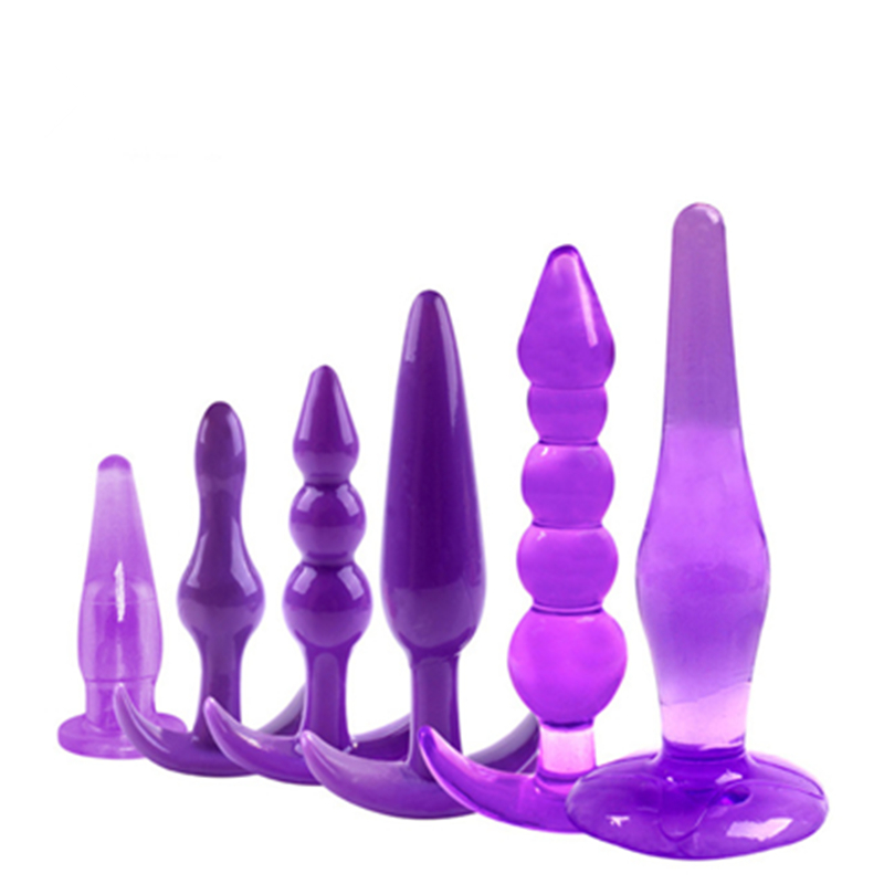 4/6 stk/sett trygg silikon analplugg dildo onani analplugg vaginalplugg sexleketøy for kvinner menn anal dilatator leker for homofile_voghion.com