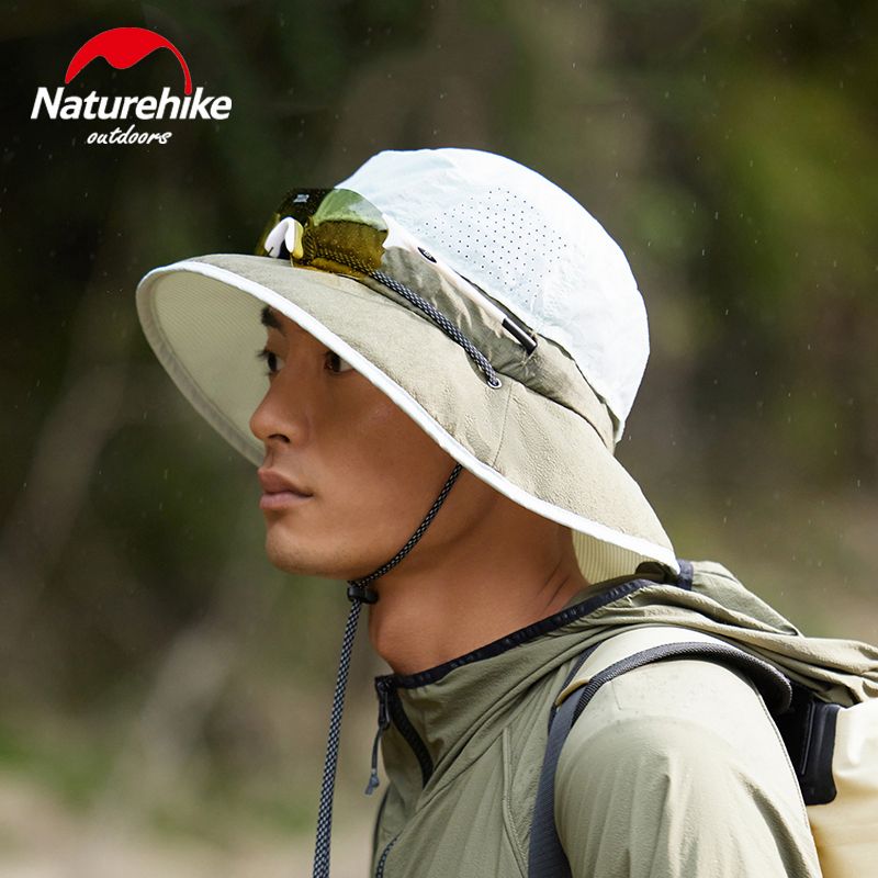 Fashion Naturehike Summer Bucket Hat For Men Fisherman Cap Fishing Outdoor Sunshade Big Brim Sunscreen Riding Hiking Suncreen_voghion.com