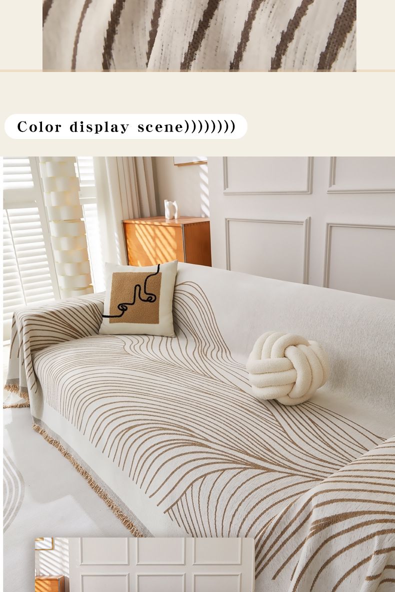 Housse de canapé - Housse monobloc à couverture complète (toutes saisons, antidérapante, design moderne, ajustement universel pour canapé sectionnel/causeuse, lavable en machine)_voghion.com