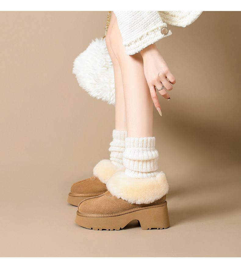 Stivali da neve invernali in lana sintetica da donna, spessi, morbidi e caldi, imbottiti in cotone, alla moda, a righe, con plateau spesso_voghion.com