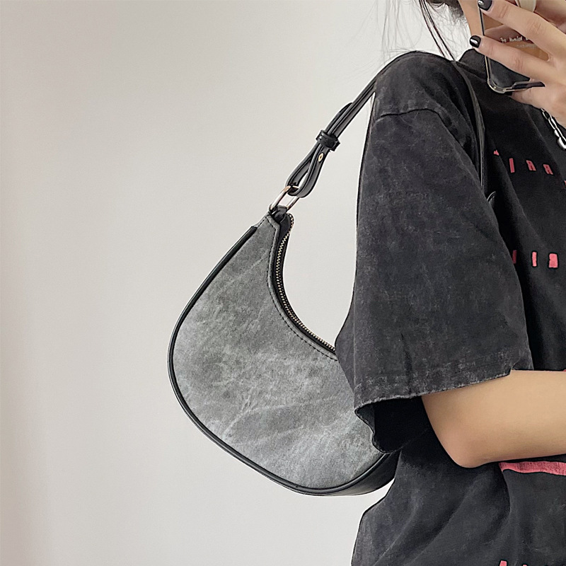 Borsa sottoascellare di nicchia francese di fascia alta Borsa a tracolla monospalla con texture retrò per pendolari estiva da donna_voghion.com