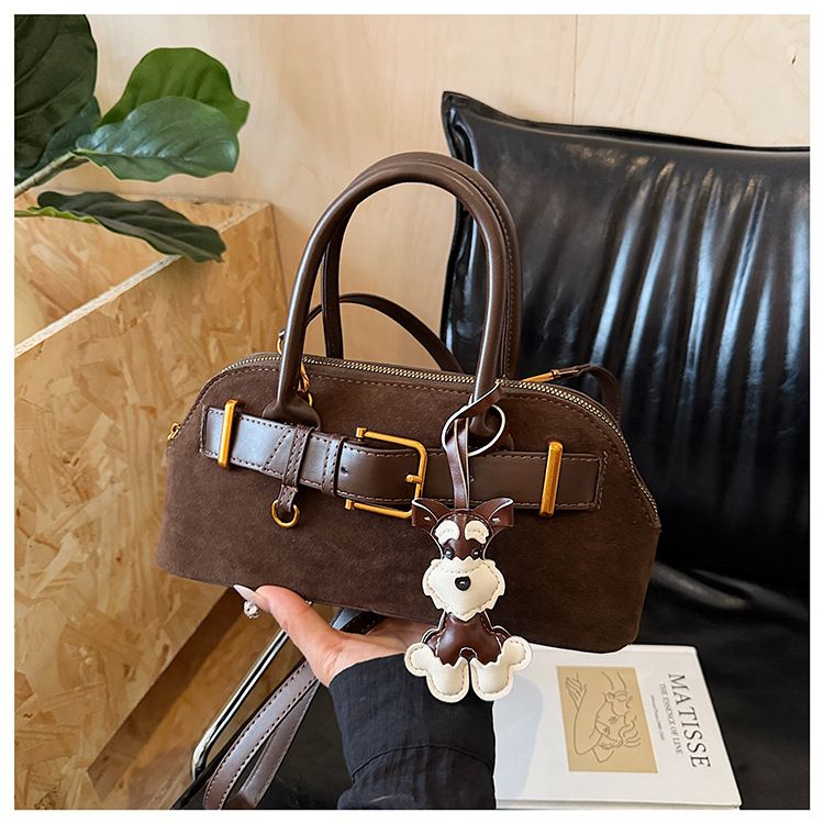 Nuovo stile per le donne 2025 borsa a tracolla singola estiva in pelle scamosciata con tracolla a conchiglia_voghion.com
