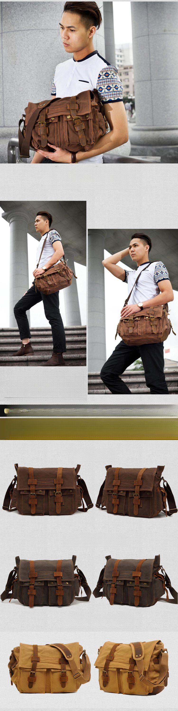Men's Handbag Large Capacity Laptop Bag Briefcase Shoulder Bag 2025 New Arrival_voghion.com