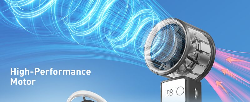 Wentylator składany Turbine Tech - 199 prędkości, 20 godzin pracy_voghion.com