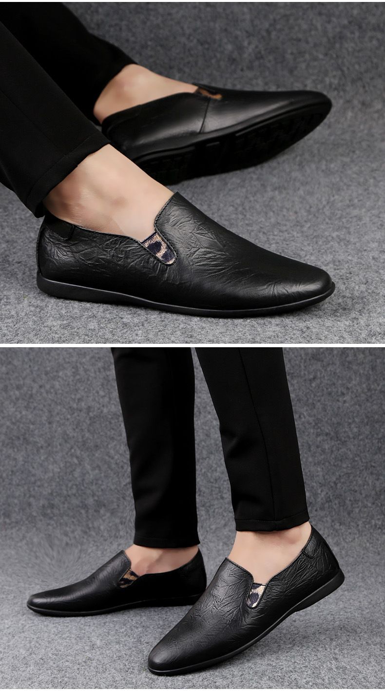 Herrenschuhe, gemusterte Lederschuhe, Freizeitschuhe, Slipper mit Lochmuster, Fahrschuhe für Herren_voghion.com