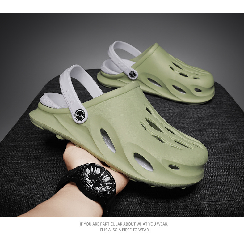 Baotou Hausschuhe Herren Sommer Oberbekleidung rutschfeste leichte Driving Cave Schuhe Herren Sport Casual Strand halbe Hausschuhe_voghion.com