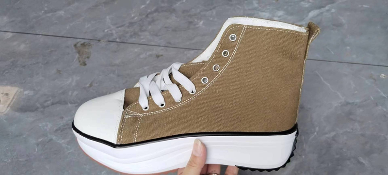 Single shoes 2023 new high-top thick-soled canvas shoes women's foreign trade large size viscose shoes casual flat-heeled canvas shoes in stock_voghion.com