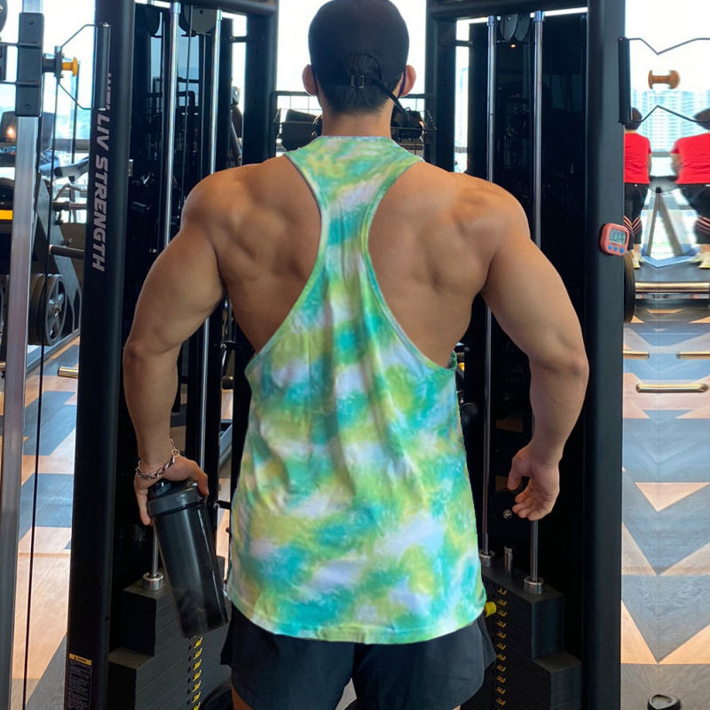 Camouflage Tank Top Men's Muscle Showing Fitness Bottom Sleeveless Top Slim Fit Training Running Basketball Quick Dried_voghion.com