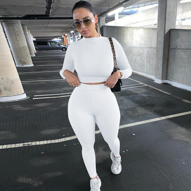 ensemble deux pièces à manches longues pour femmes, vêtements de sport à la mode, nouvelle collection printemps 2024, commerce extérieur en gros_voghion.com