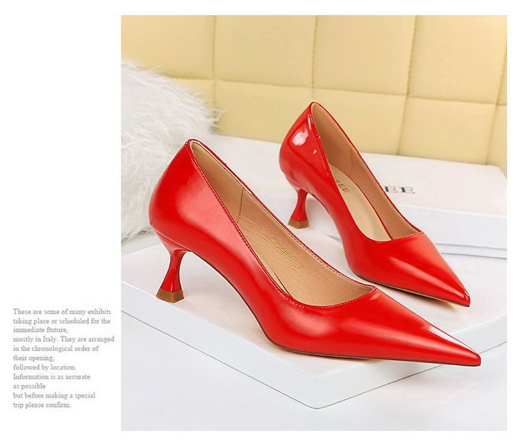 Mode elegante pediküre einfach alle-passenden high heels frauen schuhe high heels flach mund spitz frühling und herbst einzelnen schuhe_voghion.com