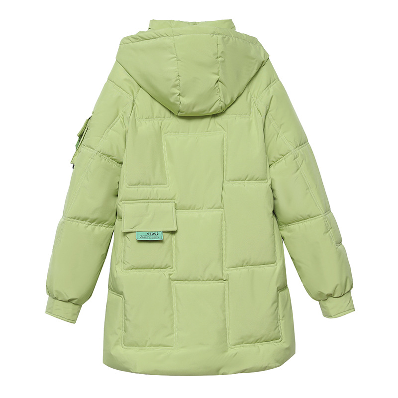 Damen Warme Jacke Wattierte Jacke im langen Winter Neue Dicke Winddichte Warme Wattierte Jacke Ausländische Luft Wattierte Jacke_voghion.com