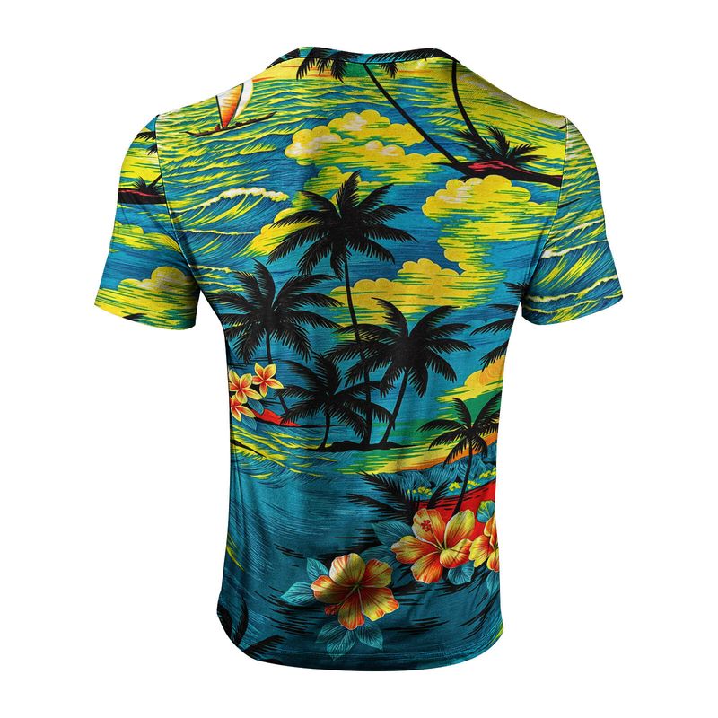 Camiseta hawaiana para hombre, ropa de calle Y2k, estilo Harajuku, estampado retro, informal, tropical, para hombre_voghion.com
