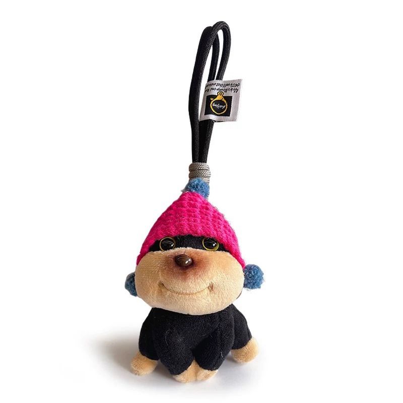 Cute Bee Puppy Bag Pendant For Girls Plush Doll Keychain Toy Niche High-end Backpack Decoration_voghion.com