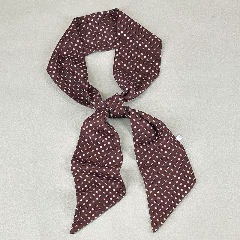 Nastro diagonale sottile e alla moda, versatile, multiuso, stile coreano, da donna, colore marrone-rosso, abbinabile alle foto, primavera estate, nuovo_voghion.com