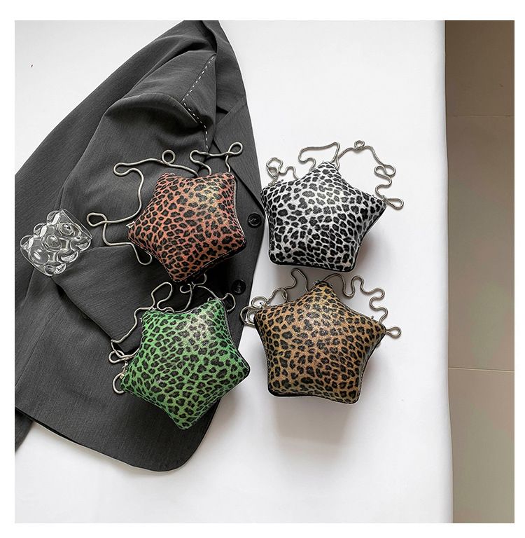 2024 Autumn/Winter Women's Crossbody Halloween Fun Leopard Pattern Pressed Shell Single Shoulder Chain Bag_voghion.com