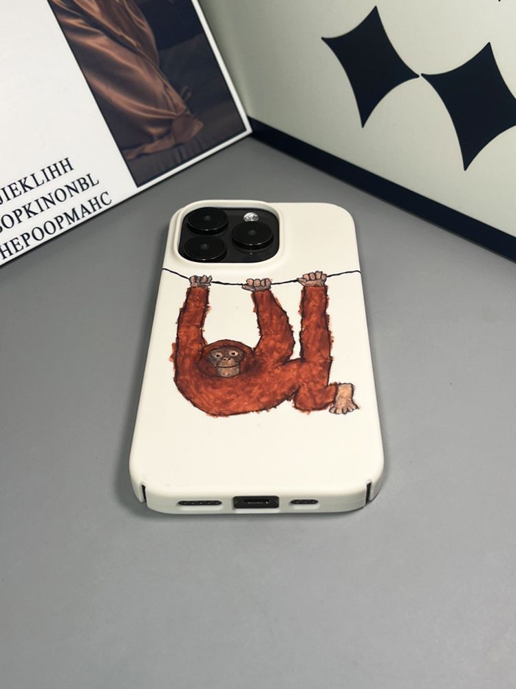 【Design resistente alle cadute】 Carino Gorilla 16promax Telefono iPhone 15 Pellicola 14 Custodia rigida 13 Uomini 12 Donne 11 Niche Xr_voghion.com
