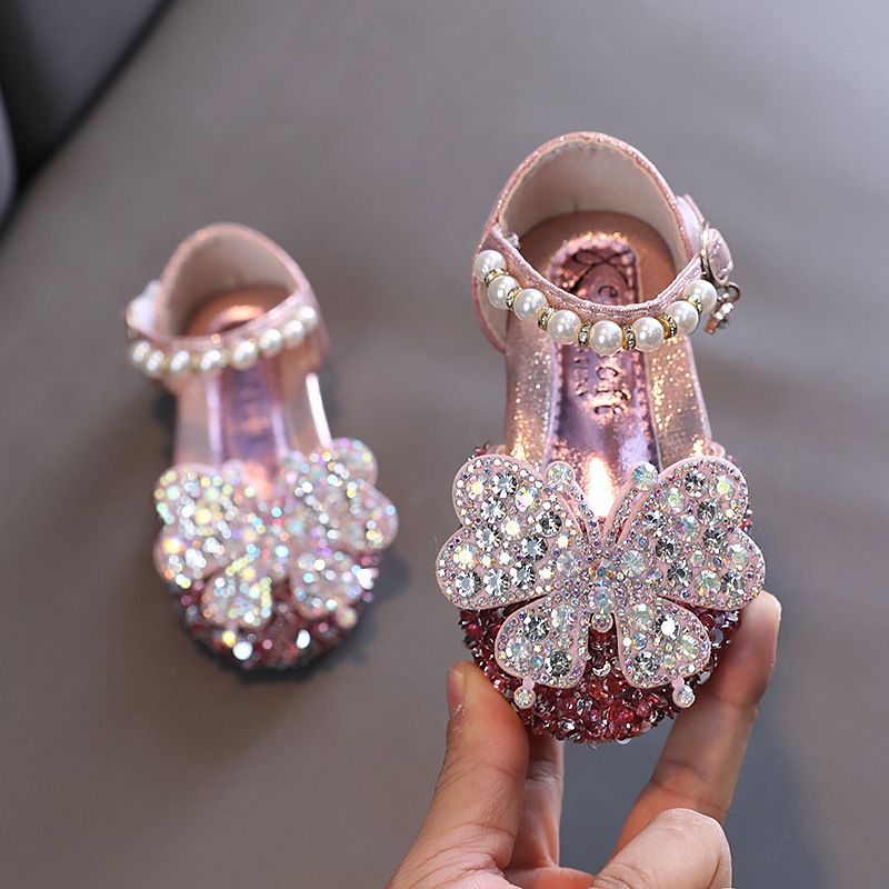 Mädchen Kleine Große Kind Prinzessin Casual Einzelne Schuhe Show Schuhe Tanzschuhe Klett_voghion.com