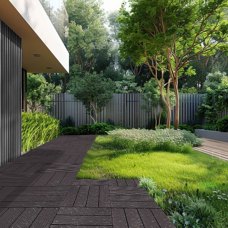 12x12 Waterproof Deck Dark For Porch Pack Interlocking Tiles 36 Brown_voghion.com