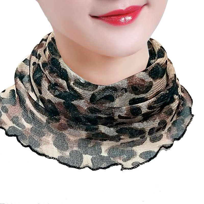 Thin Pullover Sun Protection Veil New Small Silk Warmer Neck Hanging Ear Mask Women's Gauze Scarf_voghion.com