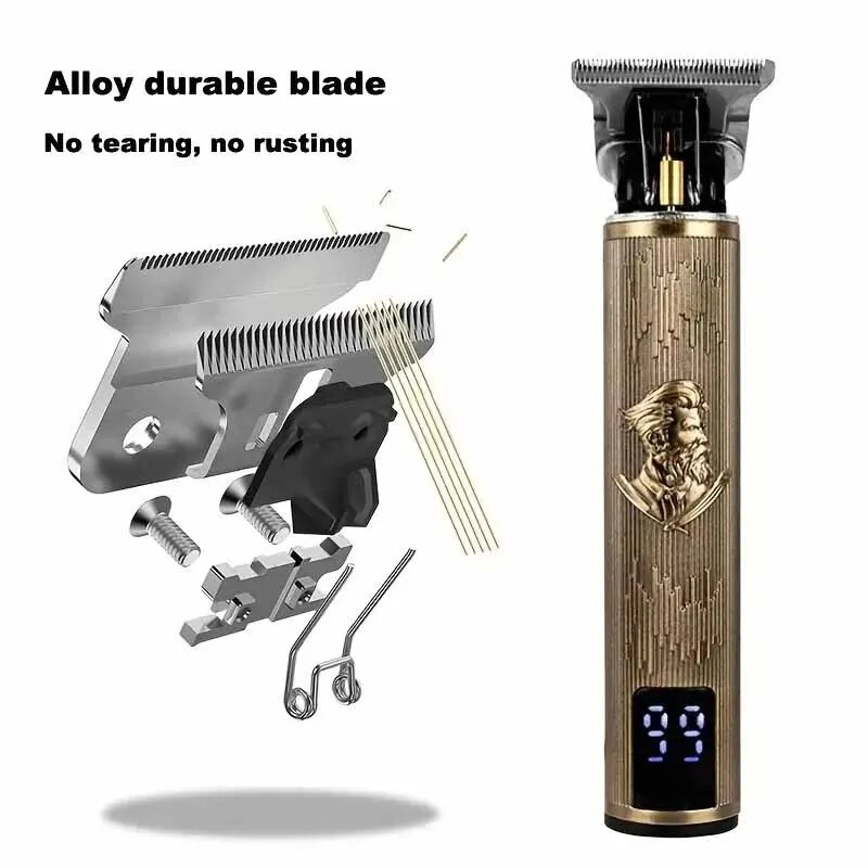 LCD-Display T9 Elektrischer Haarschneider 0mm Rasierer Haarschneider Haushaltsgeräte Reisefriseur Rasierapparate Rasierapparat für Männer Trimmer Mann_voghion.com