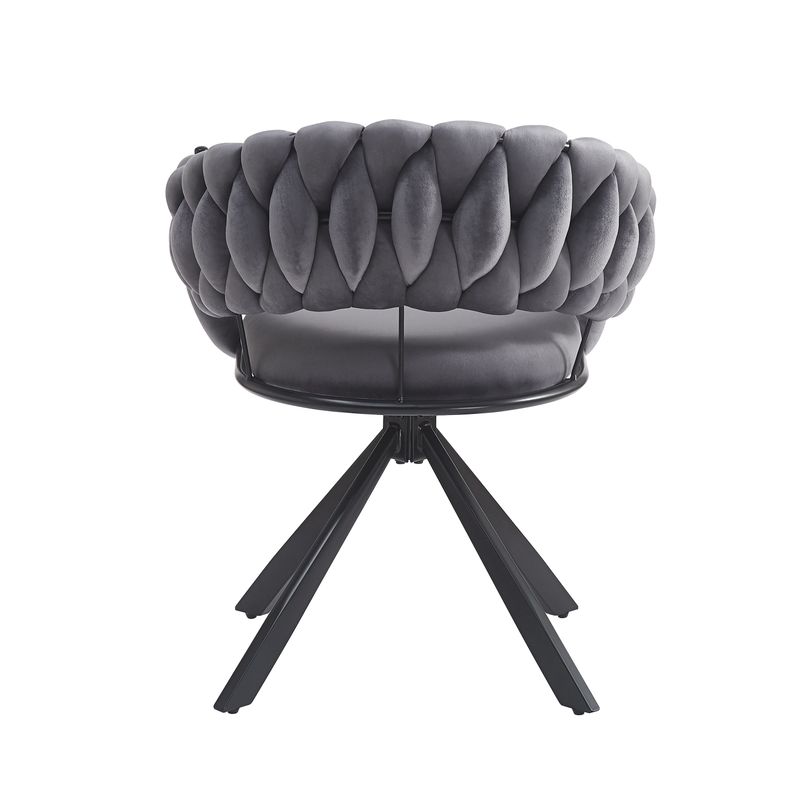 6er Set Samt Esszimmerstühle Mit Klauenbeinen, Grau_voghion.com