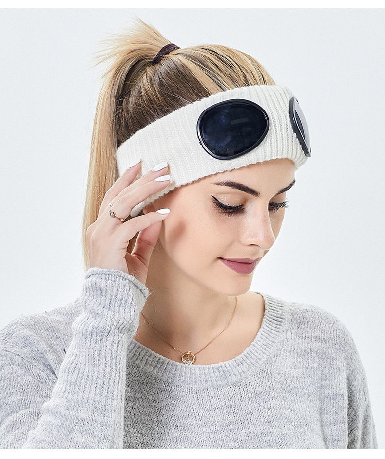 Unisex Accessories akinių vilnos galvos juostelė pora kasdieniška galvos juosta paprasta vėjui atspari megzta galvos juosta_voghion.com