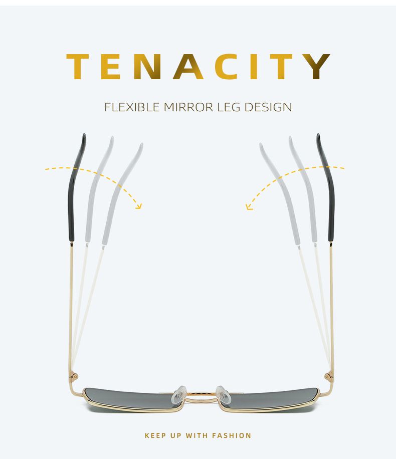 Dupla gerendás, négyzet alakú fém napszemüveg, divatos, minden egyezésű személyiségű napszemüveg férfiaknak és nőknek_voghion.com