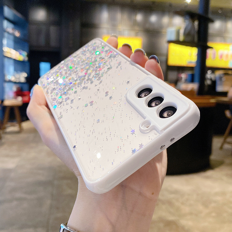 Voor Samsung S21 S20 Fe Plus Note 20 Ultra Case Bling Glitter Cover Voor Samsung Galaxy A71 A51 A50 a52 A72 A32 A31 A21S EEN_voghion.com