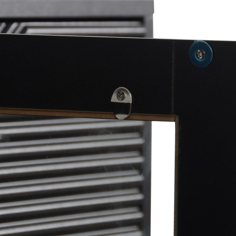 Comode Schwarz 120x79,5cm Con 3 Vasi, Mobili In Metallo E Vetro_voghion.com