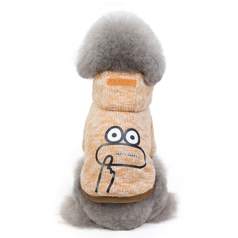 Cat Teddy Dog Höst- och vinterkläder för husdjur, fyrbenskläder, nya 19 Frog bomullskläder_voghion.com