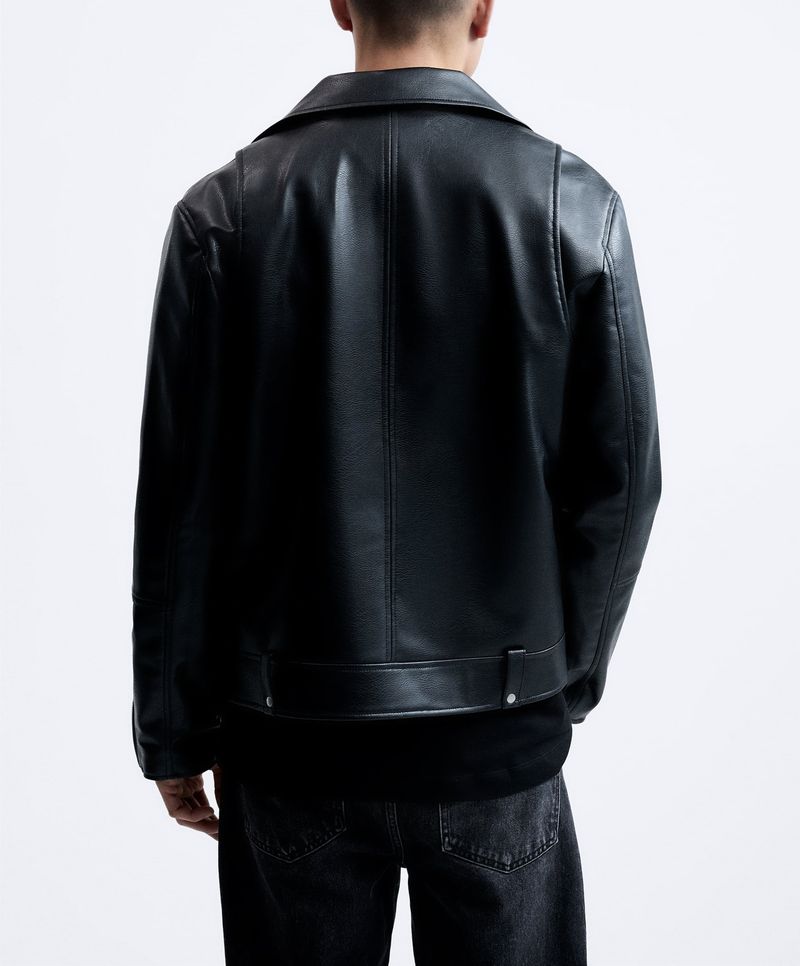 Abbigliamento Uomo 24 Nuovo Giacca Moto in Pelle_voghion.com